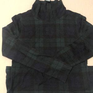 Ann Taylor Plaid Turtle Neck